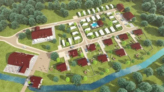Plitvička jezera, Kompolje, investicijski projekt s građevinskim dozvolama i etno kućom, 27.840 m2