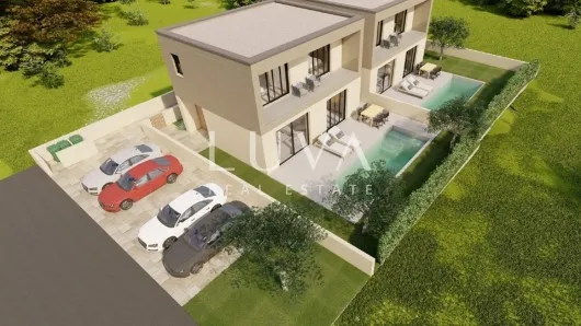 Istra, Poreč, moderna kuća u izgradnji s pogledom na more , 100 m2